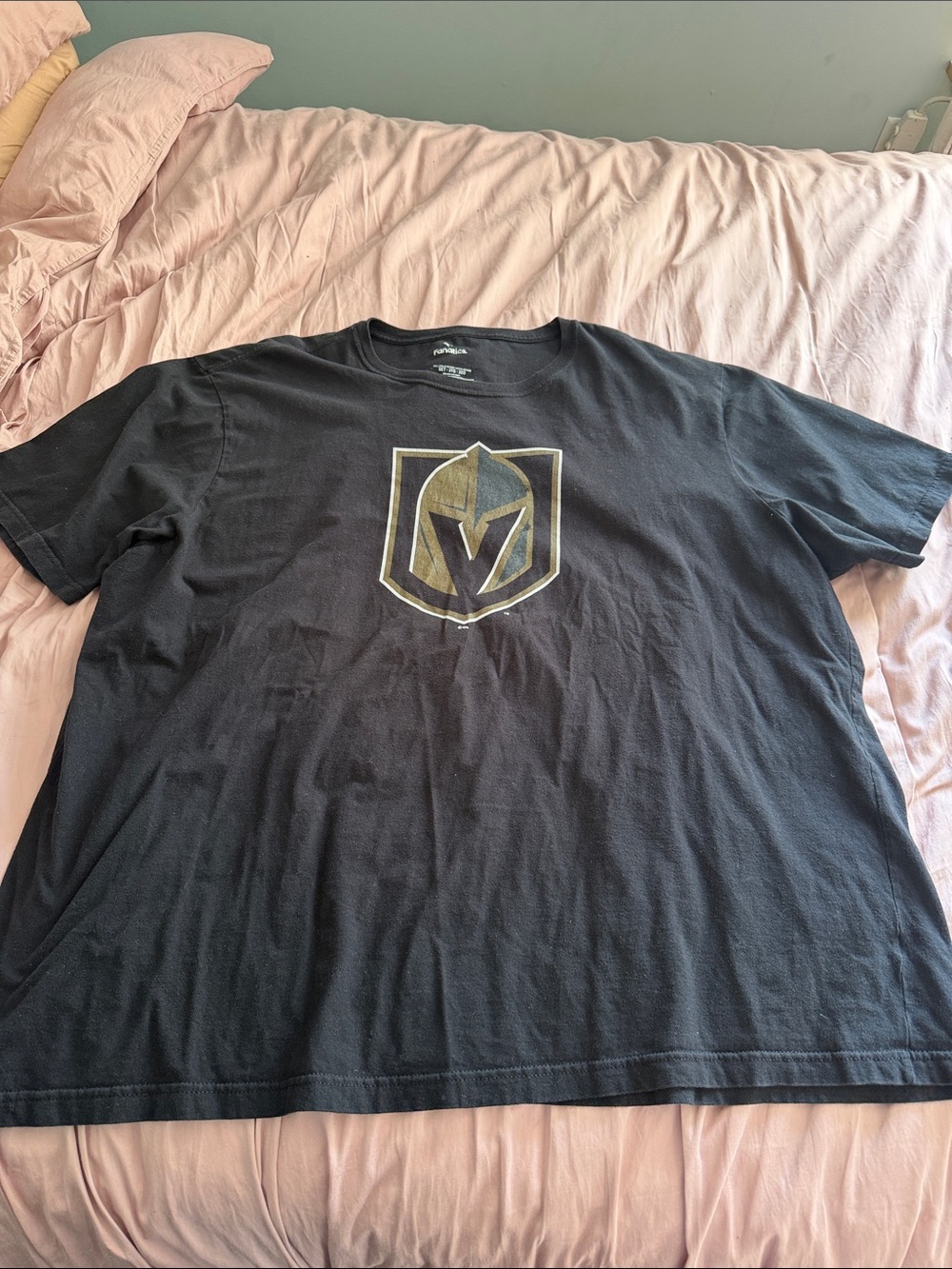 Men's Black Graphic T-Shirt with Gold Crest